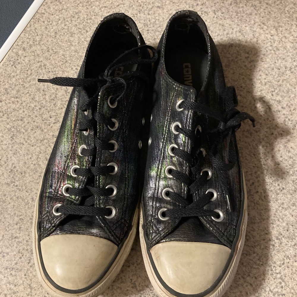 Converse black with shimmer size 9